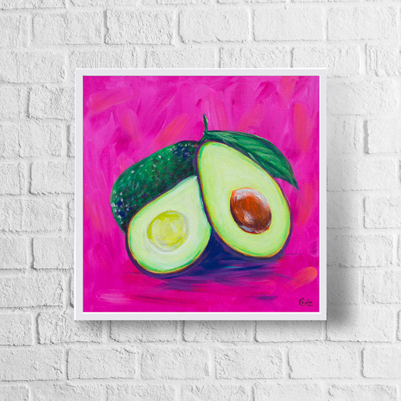 Colorful Avocado Art Print