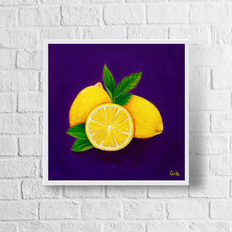 Colorful Lemon Art Print