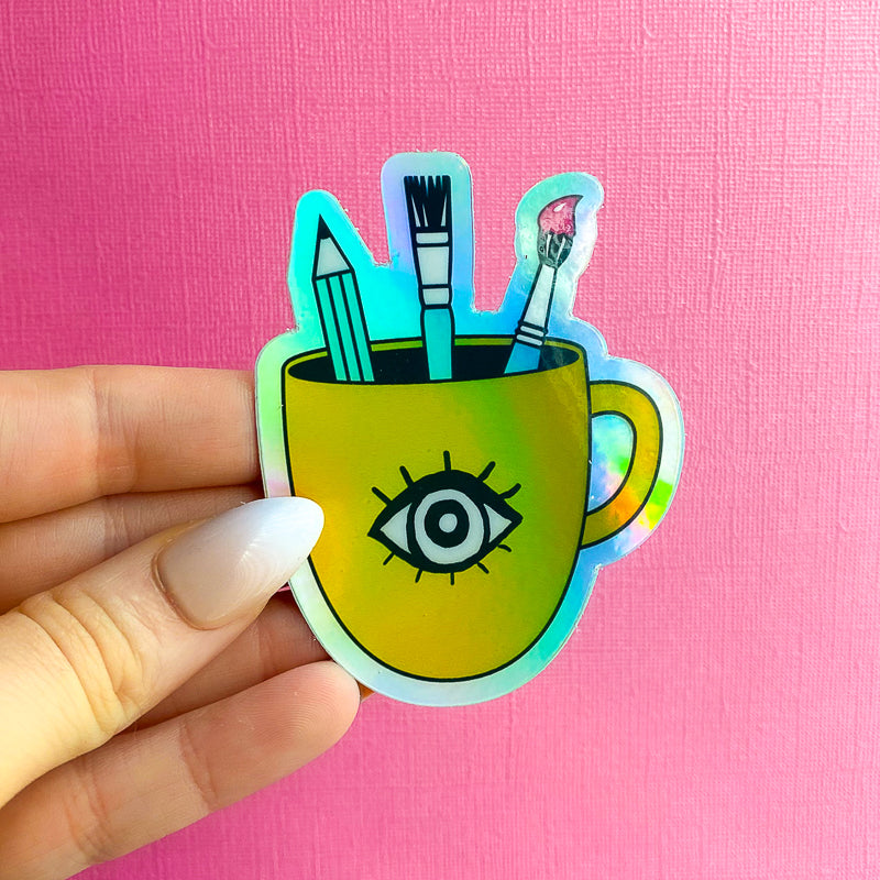 Coffee & Creativity Vinyl Sticker