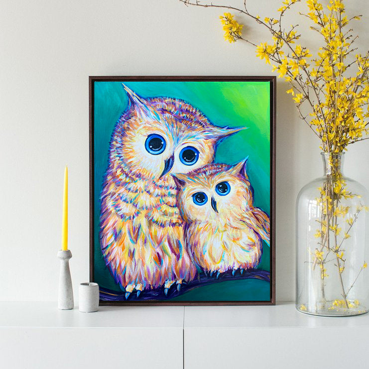 Fatherhood: Dad and Son Owl Art Print
