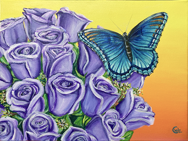 Butterfly Bouquet Art Print - Chelzart