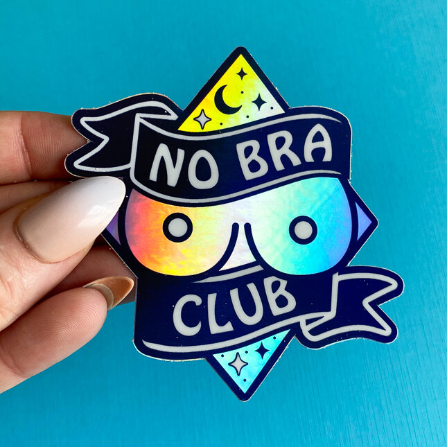 No Bra Club' Sticker