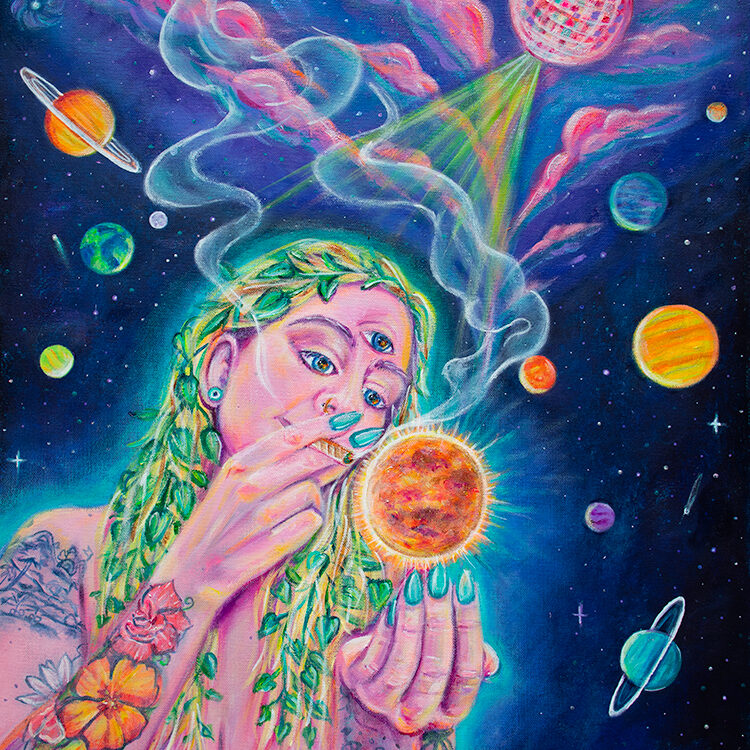 Self-Discovery Ganja Goddess Painting