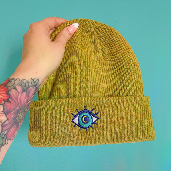 Eye Embroidered Beanie