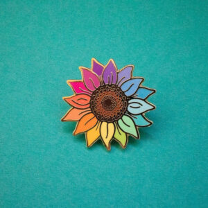 Rainbow Sunflower Enamel Pin