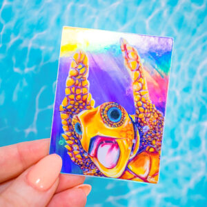 Turtley Awesome Holographic Sticker