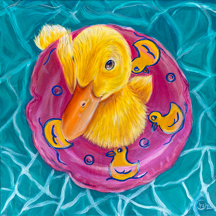 Cute Duck: Colorful Artwork by Chelzart
