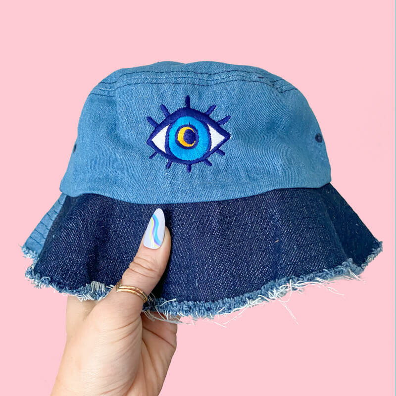 Third Eye Denim Bucket Hat